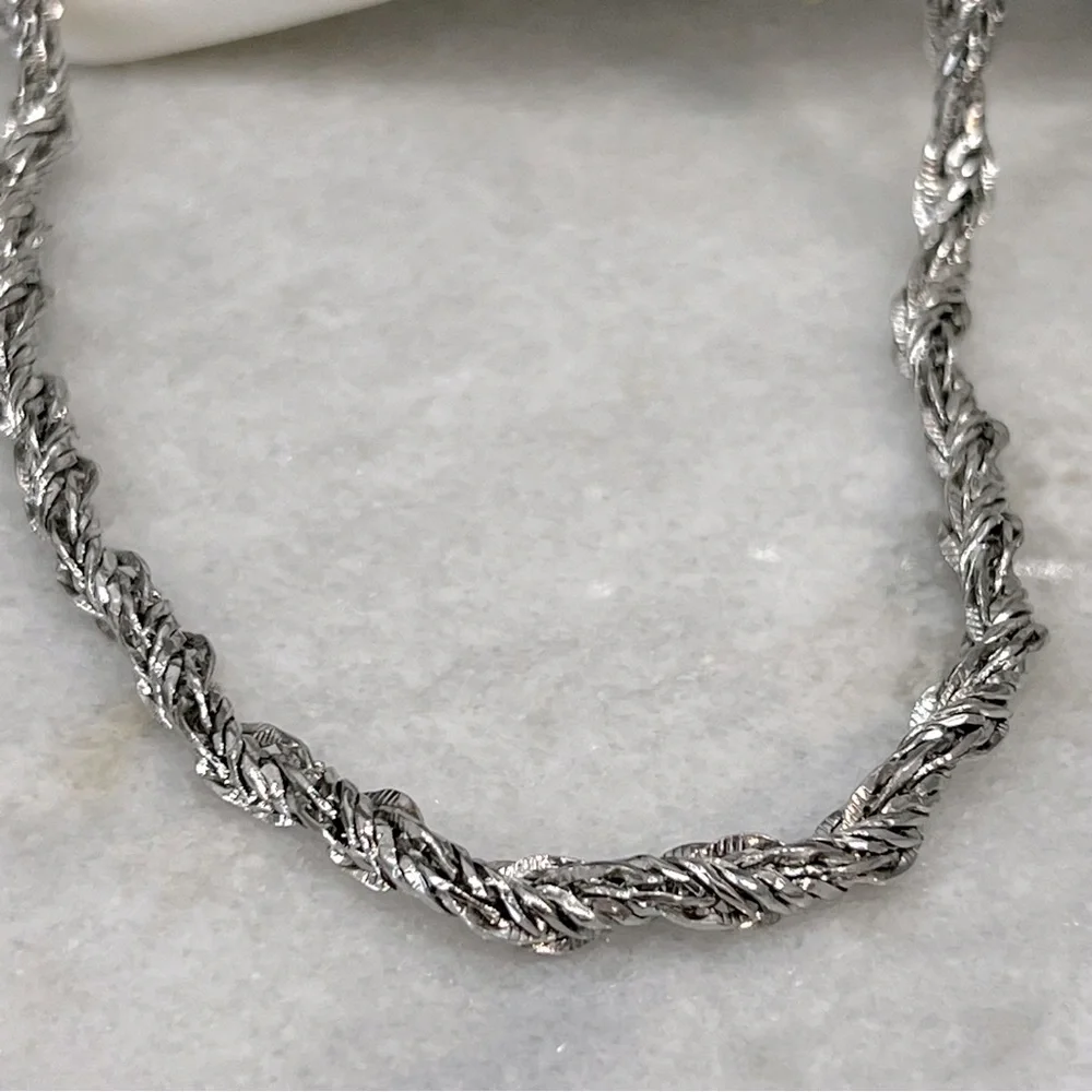 Men’s 6mm 24” Stainless Steel Twisted Link Chain
